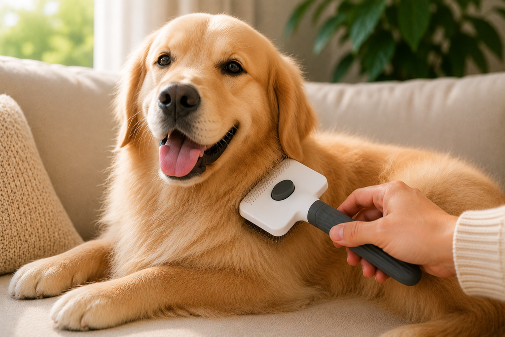Luxury Self-Cleaning Pet Grooming Brush | Effortless Shedding & Deshedding