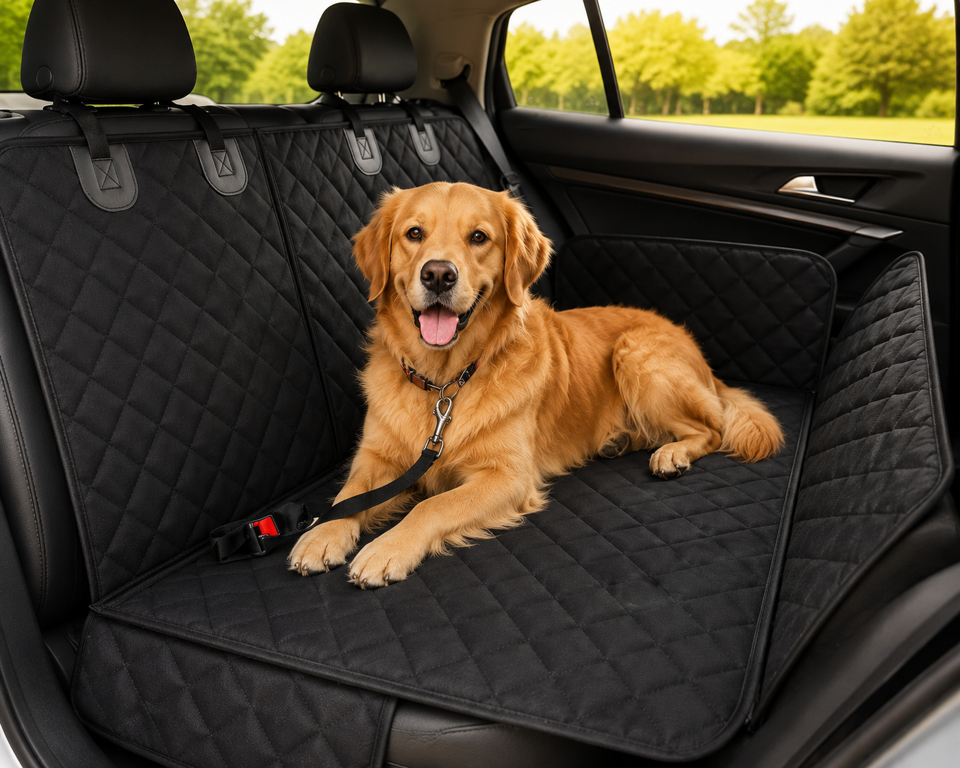 Premium Waterproof Dog Car Seat Cover | Protect Your Back Seat