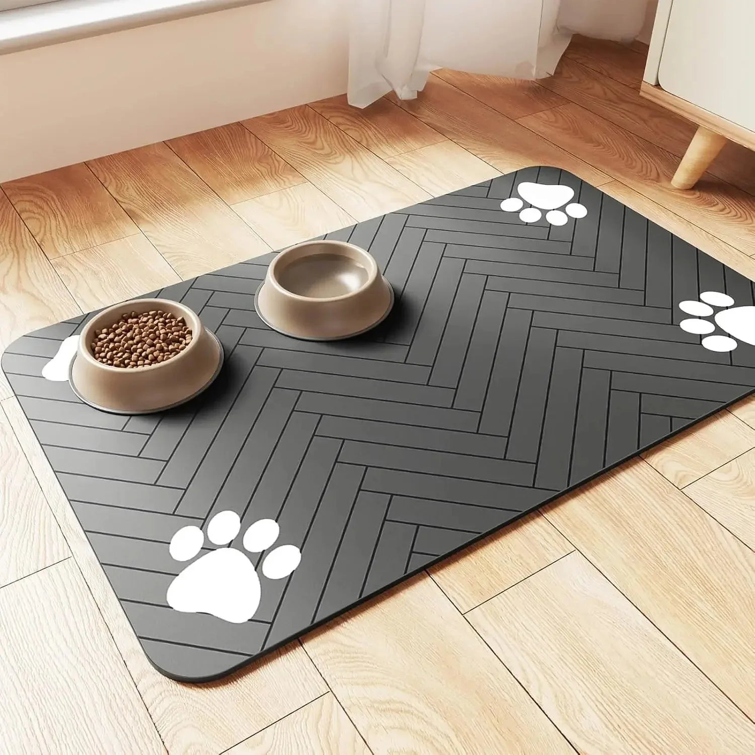 Luxury Quick-Dry Pet Feeding Mat | Waterproof & Super Absorbent