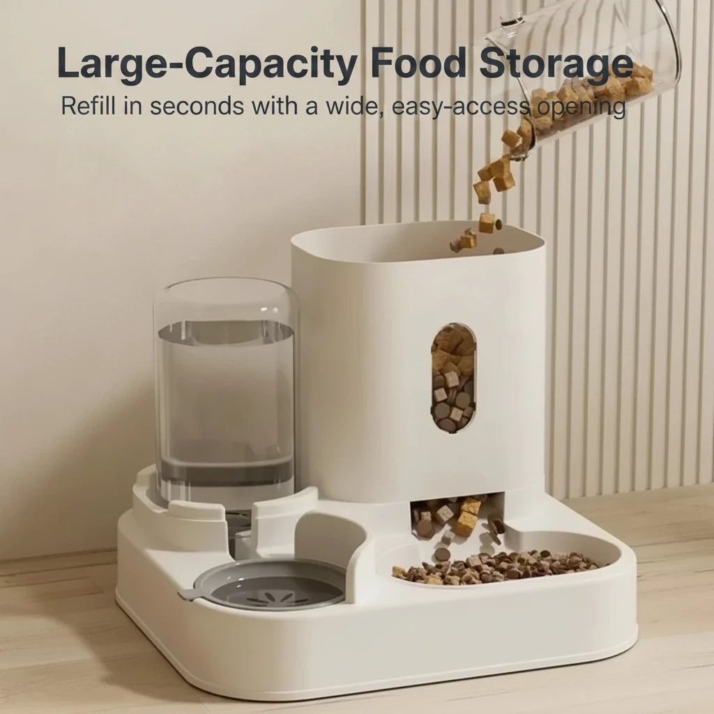Luxury Automatic Pet Feeder & Water Fountain | 2-in-1 Feeding Station