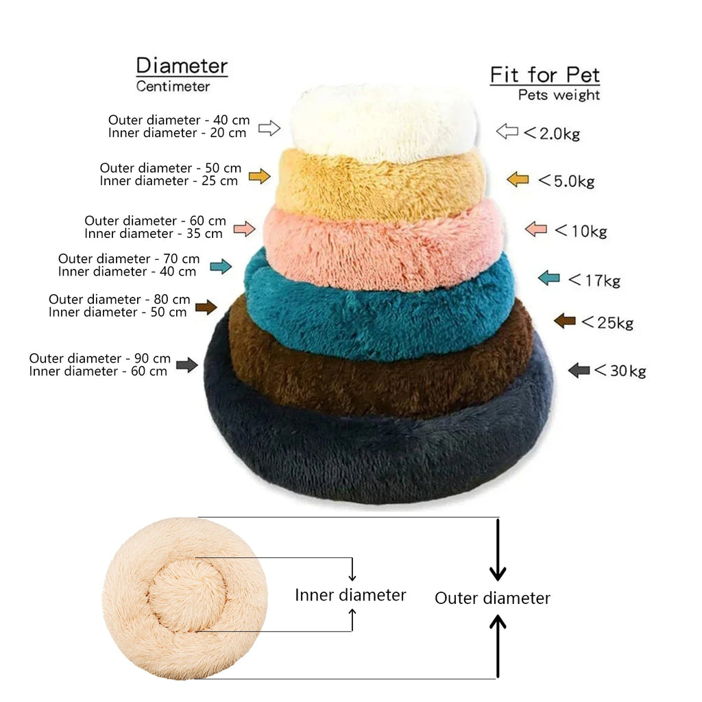 Calming Plush Pet Bed | Ultra-Soft Washable Dog & Cat Bed