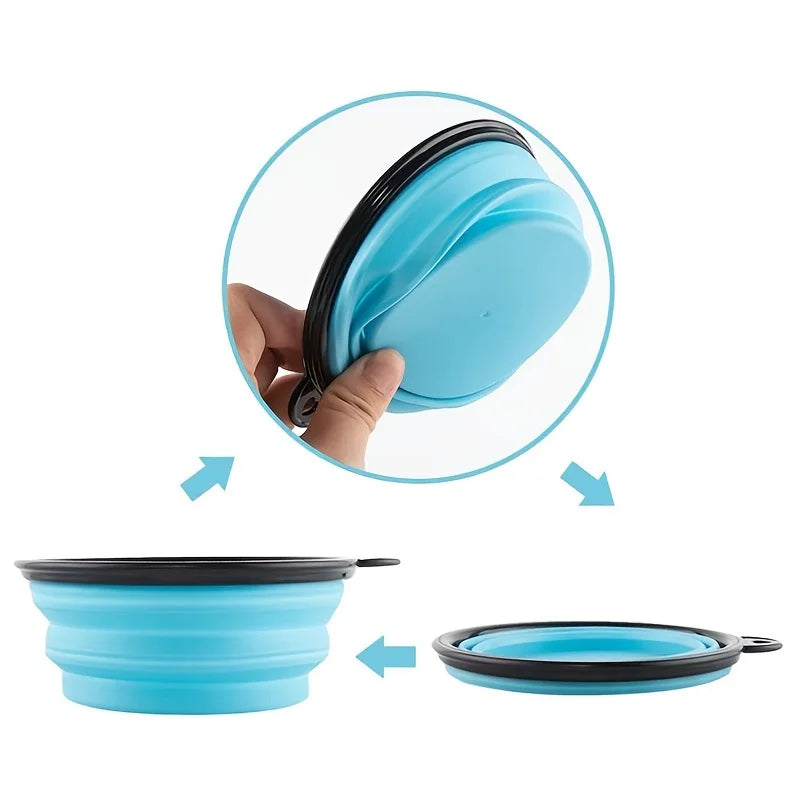 Collapsible Silicone Travel Pet Bowl | Portable Food & Water Bowl for Dogs & Cats