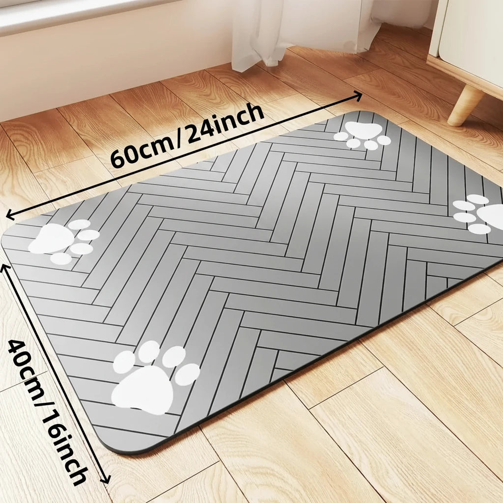 Luxury Quick-Dry Pet Feeding Mat | Waterproof & Super Absorbent