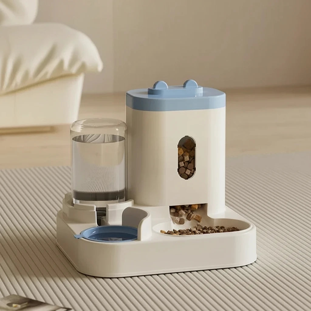 Luxury Automatic Pet Feeder & Water Fountain | 2-in-1 Feeding Station