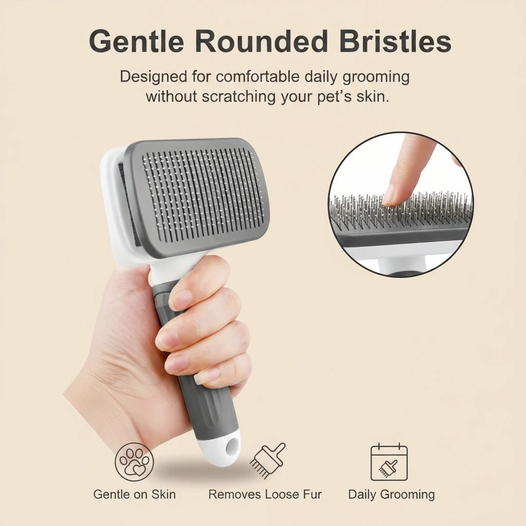 Luxury Self-Cleaning Pet Grooming Brush | Effortless Shedding & Deshedding