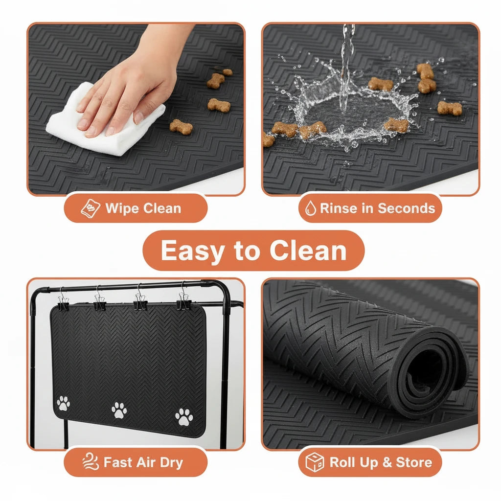 Luxury Quick-Dry Pet Feeding Mat | Waterproof & Super Absorbent