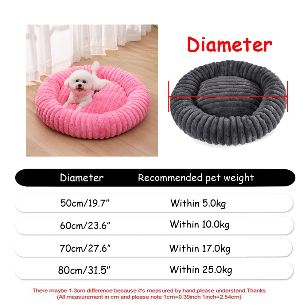 Calming Plush Pet Bed | Ultra-Soft Washable Dog & Cat Bed