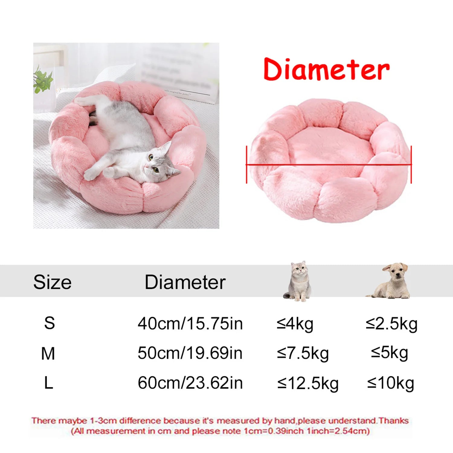Calming Plush Pet Bed | Ultra-Soft Washable Dog & Cat Bed