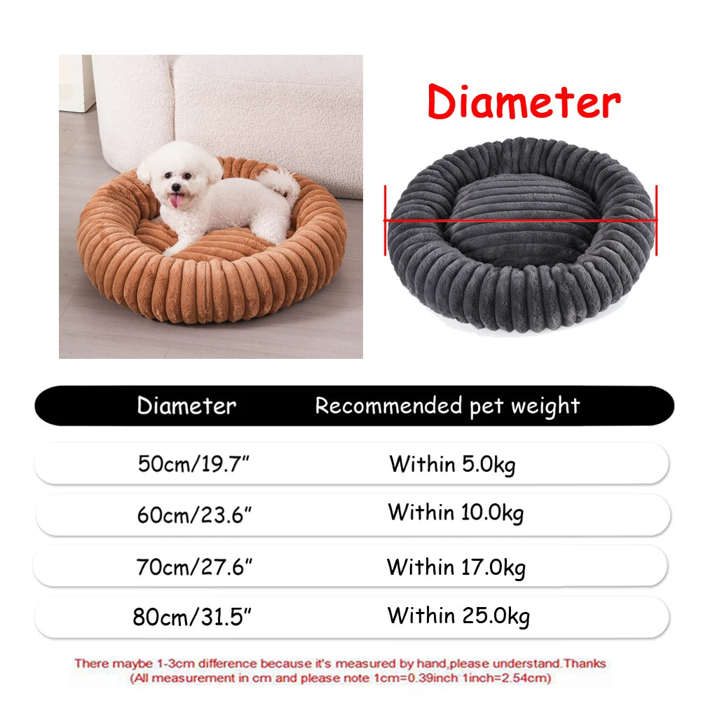 Calming Plush Pet Bed | Ultra-Soft Washable Dog & Cat Bed