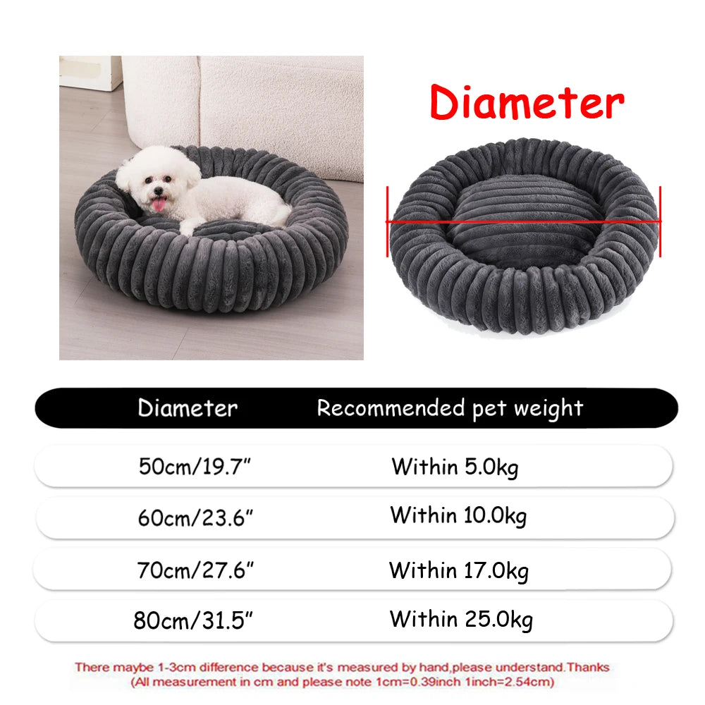 Calming Plush Pet Bed | Ultra-Soft Washable Dog & Cat Bed