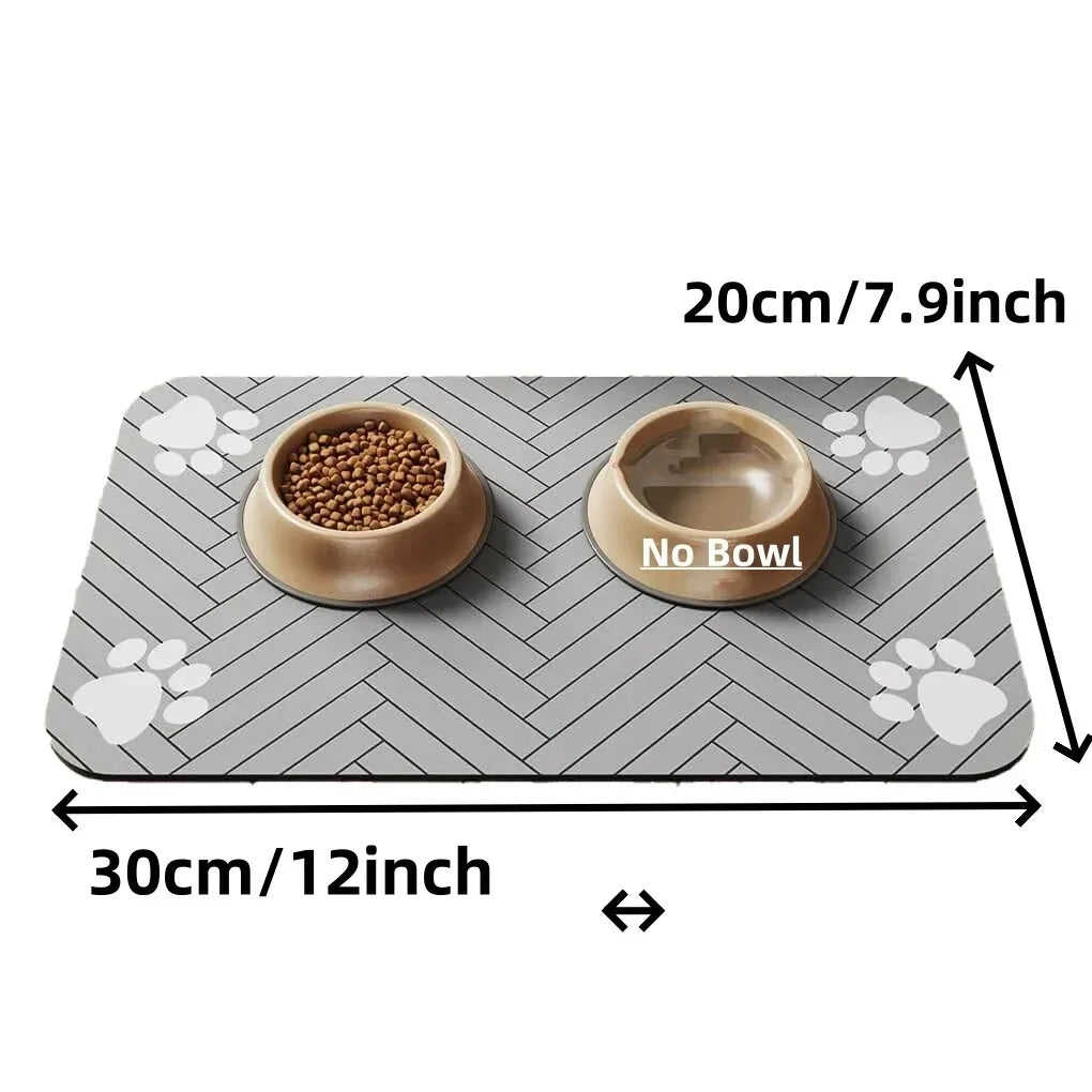 Luxury Quick-Dry Pet Feeding Mat | Waterproof & Super Absorbent