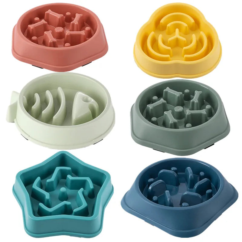 Luxury Slow Feed Pet Bowl | Anti-Choking Interactive Feeder