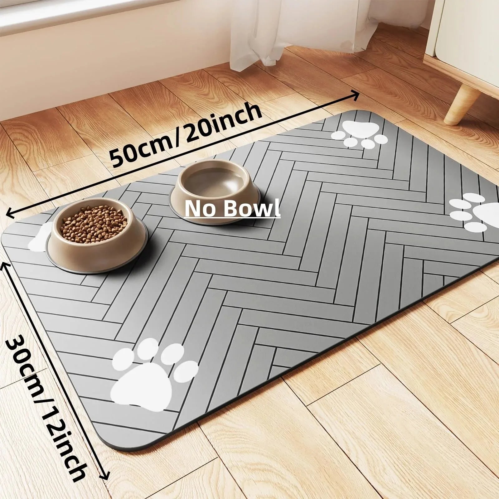 Luxury Quick-Dry Pet Feeding Mat | Waterproof & Super Absorbent