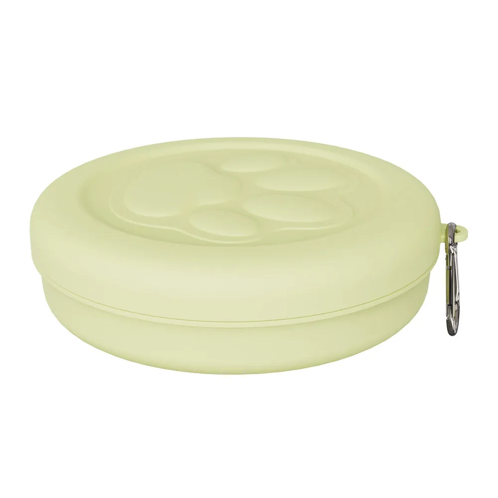 2-in-1 Portable Travel Pet Bowl with Treat Storage | Foldable Dog & Cat Food & Water Bow