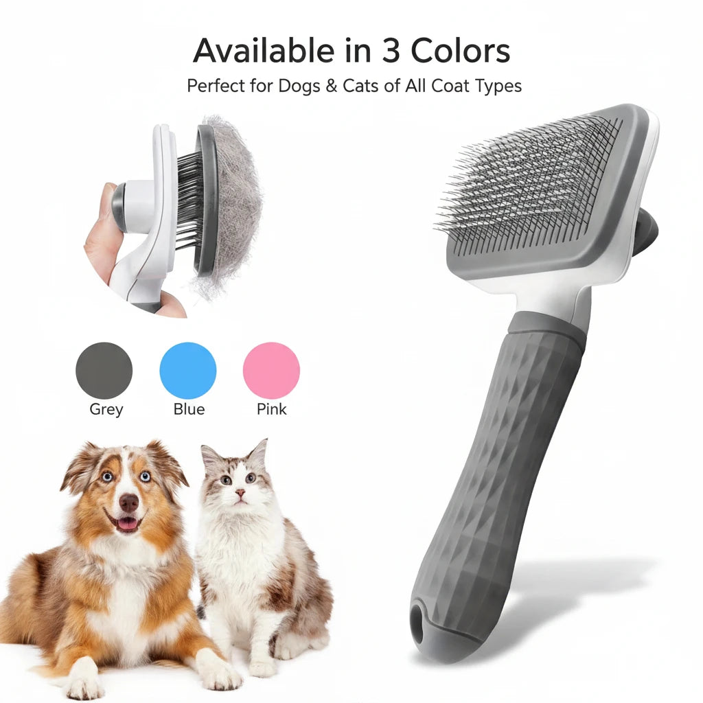 Luxury Self-Cleaning Pet Grooming Brush | Effortless Shedding & Deshedding
