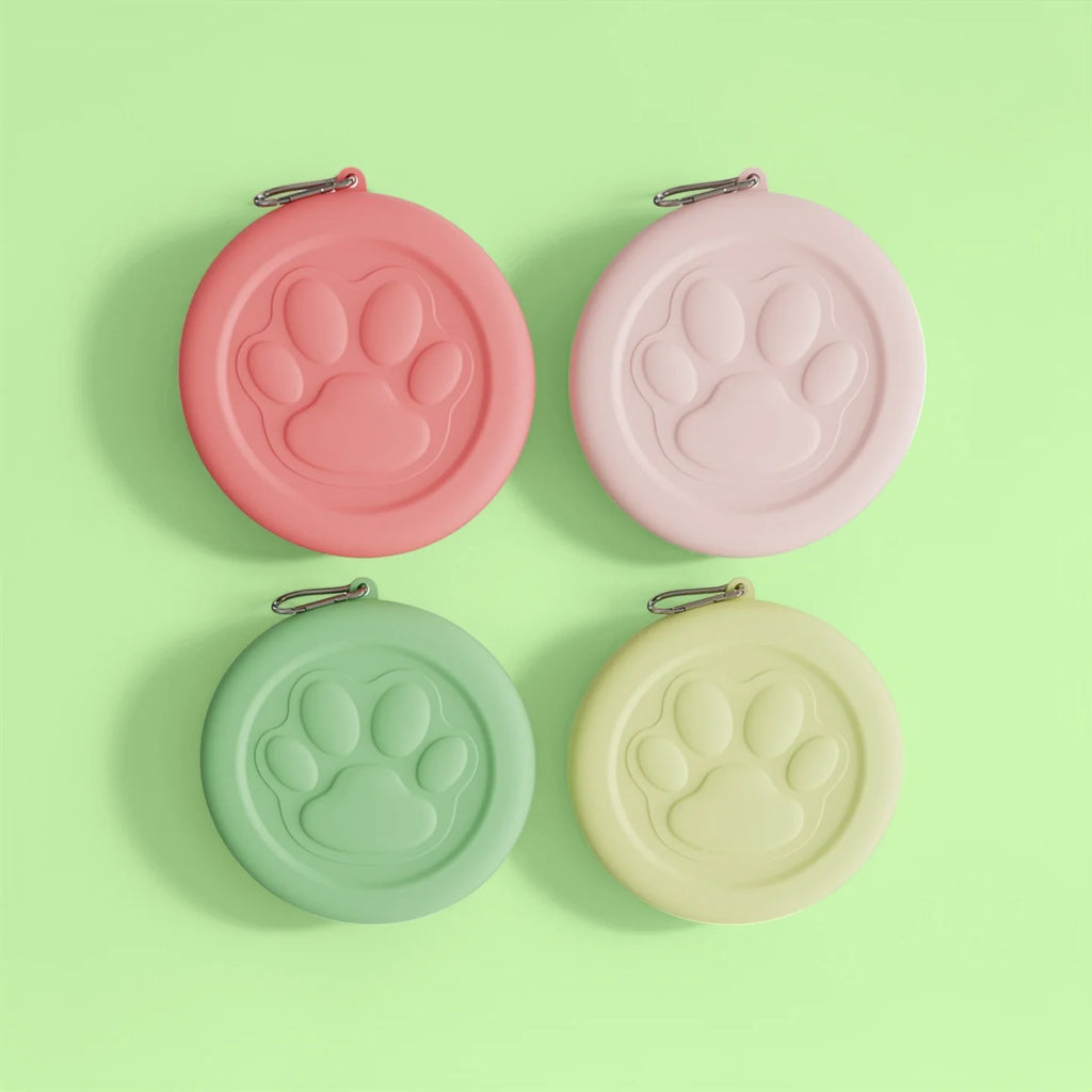 2-in-1 Portable Travel Pet Bowl with Treat Storage | Foldable Dog & Cat Food & Water Bow