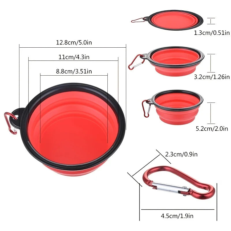 Collapsible Silicone Travel Pet Bowl | Portable Food & Water Bowl for Dogs & Cats