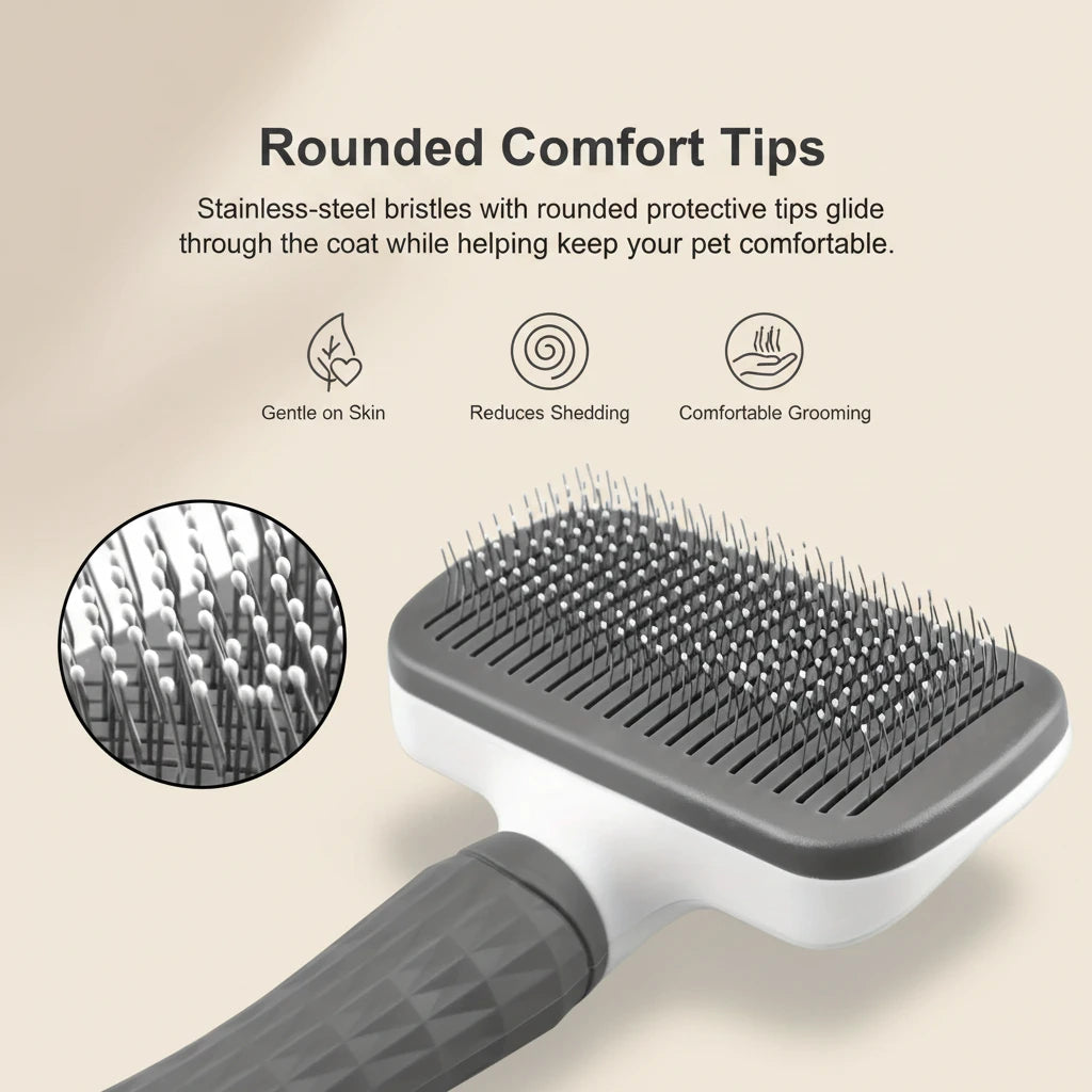 Luxury Self-Cleaning Pet Grooming Brush | Effortless Shedding & Deshedding