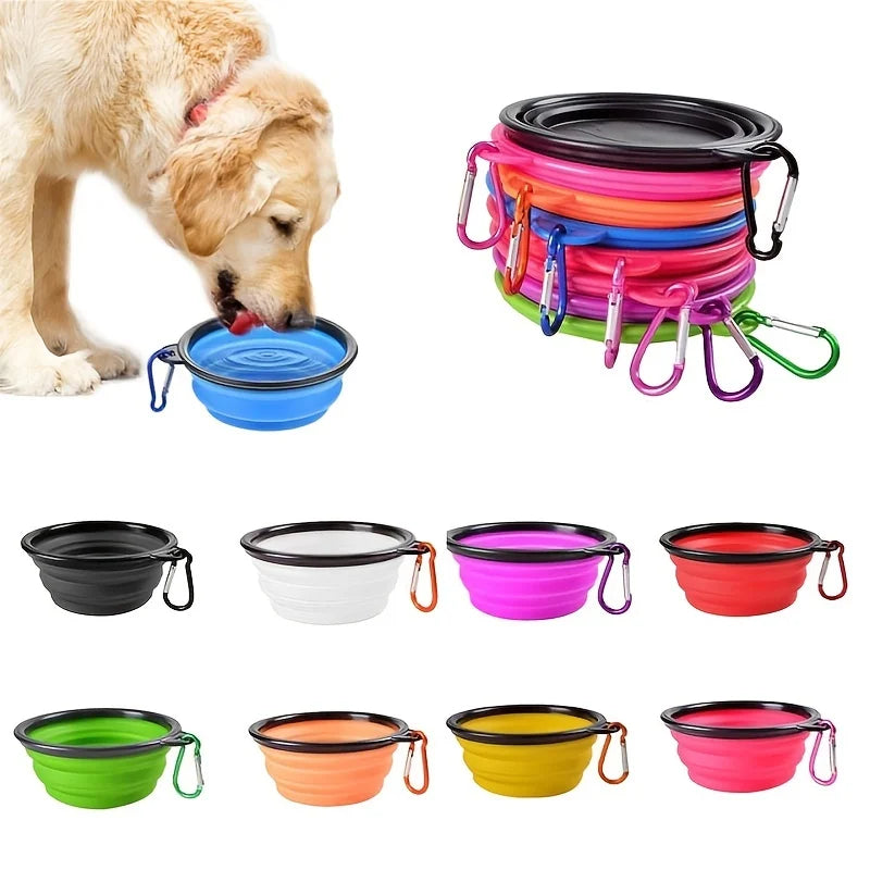 Collapsible Silicone Travel Pet Bowl | Portable Food & Water Bowl for Dogs & Cats