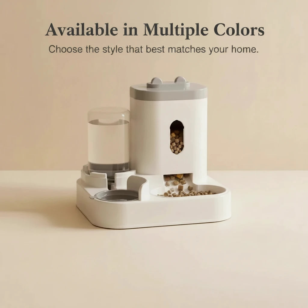 Luxury Automatic Pet Feeder & Water Fountain | 2-in-1 Feeding Station