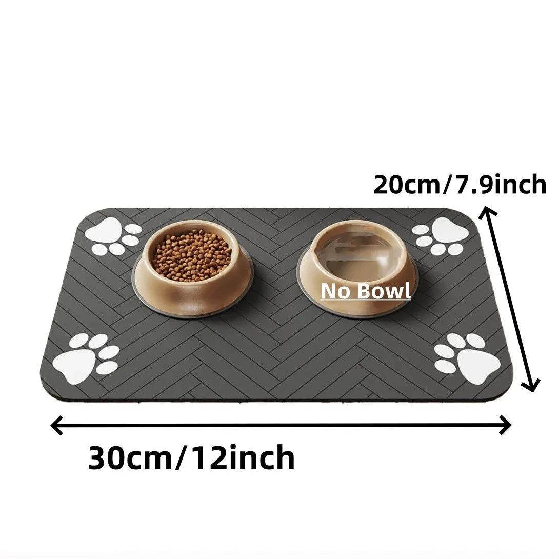 Luxury Quick-Dry Pet Feeding Mat | Waterproof & Super Absorbent