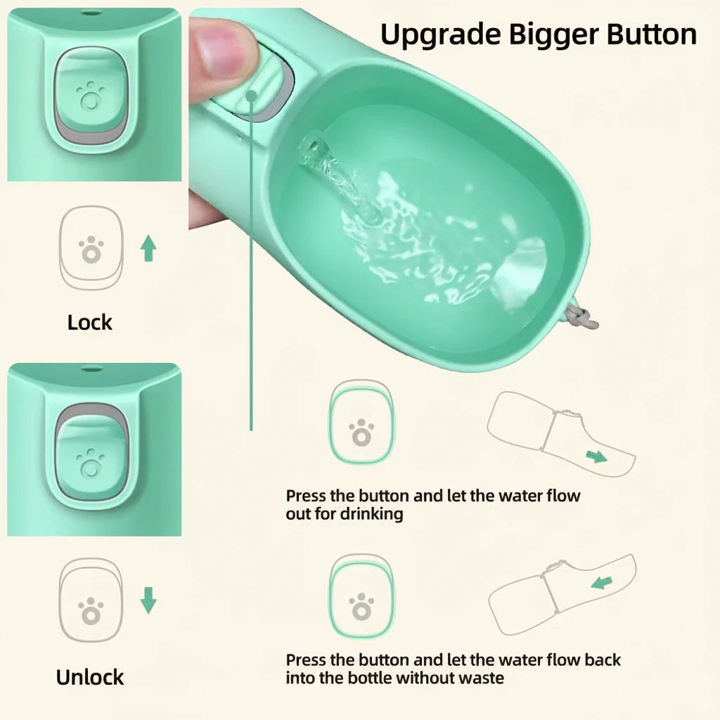 Luxury Portable Pet Water Bottle | Leakproof Travel Water Dispense
