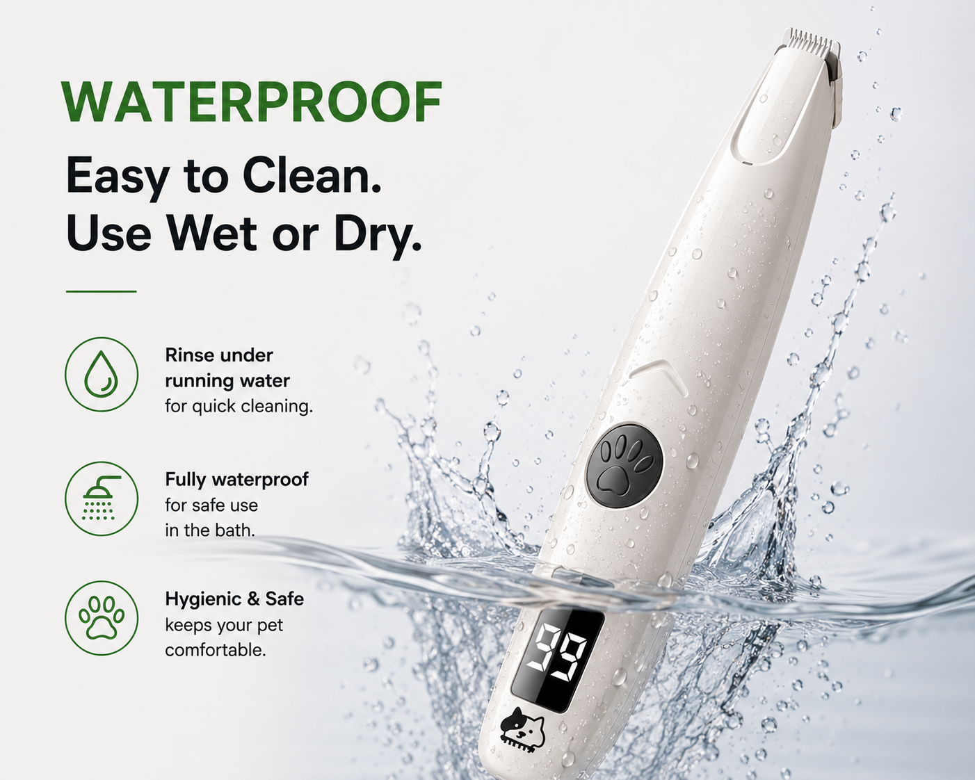 ZenPaws™ Quiet LED Paw Trimmer | Safe & Rechargeable